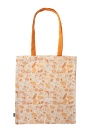 Eco Chic beige veske - ORANGE FOREST-motiv