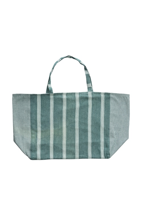 Sac shopping vert en coton bio BLOCKS