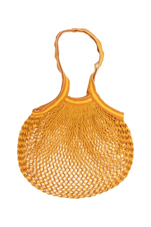 Eco-Friendly Net Bag in Orange Cotton