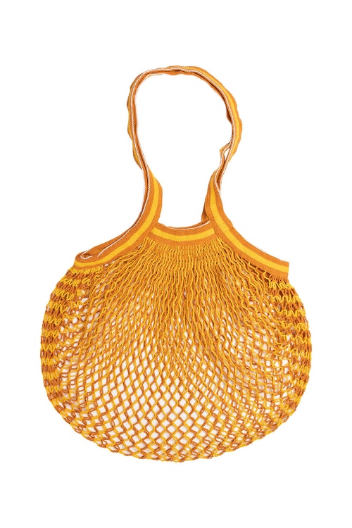 Eco-Friendly Net Bag in Orange Cotton