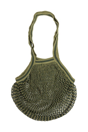 Eco-Friendly Bicolor Green Net Bag - Organic Cotton