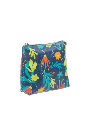 Borsa Cosmetica FIORI in pelle riciclata eco-friendly