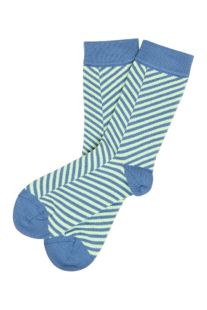 Chaussettes modernes en indigo, coton bio GOTS