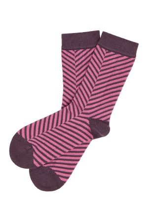 Chaussettes modernes en prune en coton bio