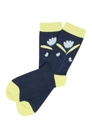 Floral Print Primrose Socks in Organic Cotton