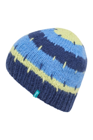 Indigo Wool Hat with Pattern - Ethical & Cozy Style