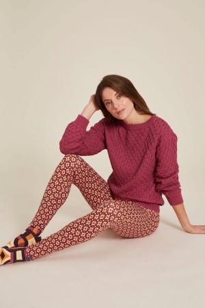 Leggings in cotone biologico a piastrelle