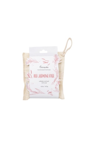 Gant exfoliant en jute RIZ JASMIN ROUGE