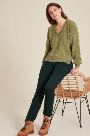 Multicolored Organic Cotton Loose Knit Sweater