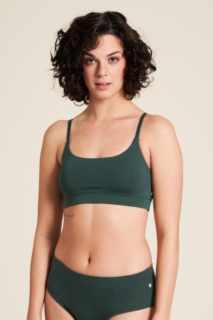 Tencel™ Bralette tume roheline rinnahoidja