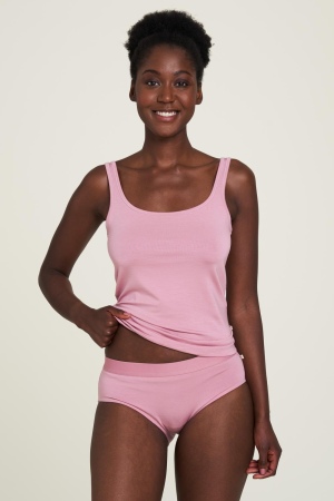 Eco-Friendly Tencel™ Spaghetti Top in Vintage Pink