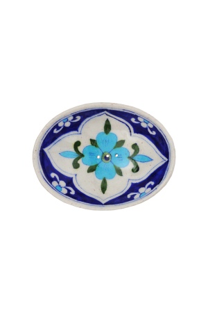 Eco-Friendly Ceramic Soap Dish - Blue Pottery Design