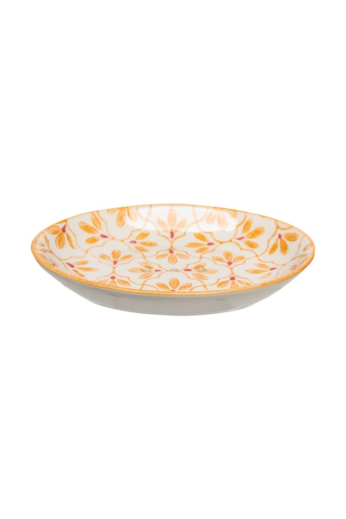 Floral Stoneware Soap Dish with Efficient Drainage