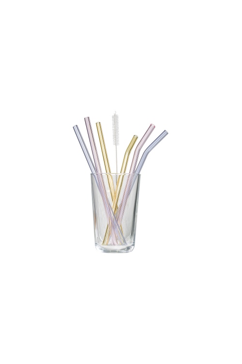 Straw RAINBOW Set of 6