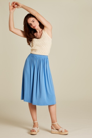 Long skirt made from EcoVero viscose™ marina