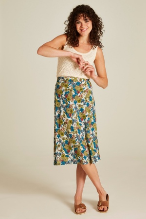 Long skirt made from EcoVero viscose™ bouquet