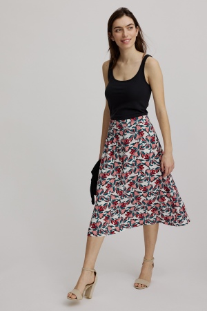 Long skirt made from EcoVero viscose™ cocoa