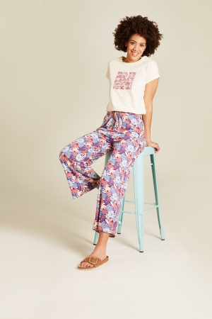 Airy EcoVero™ pants blue bloom