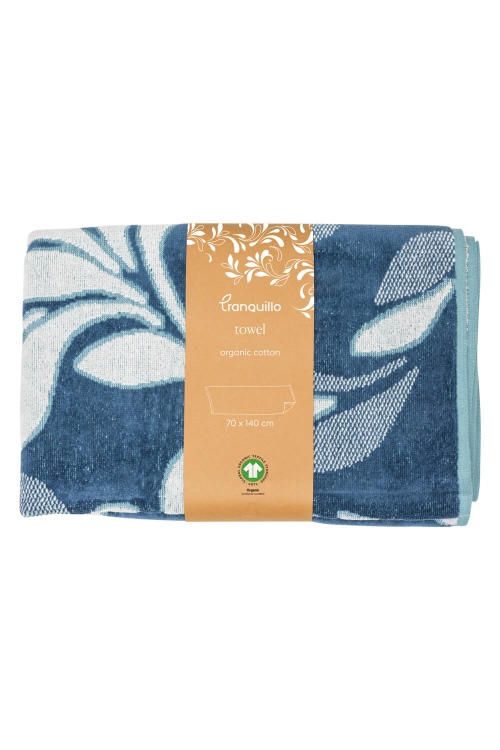 Floral Organic Cotton Towel for Eco-Conscious Bathing