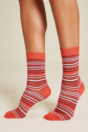 Socks STRIPES coral