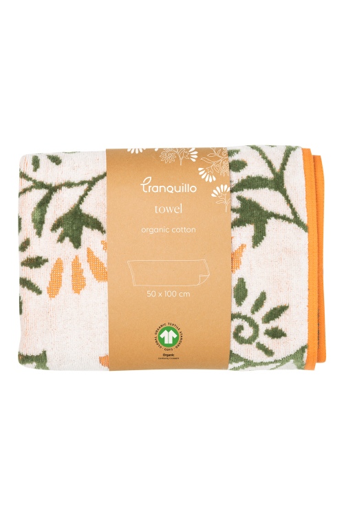 Floral Towel - Organic Cotton for Eco Elegance