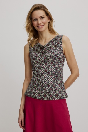 Top with waterfall neckline kaleidoscope