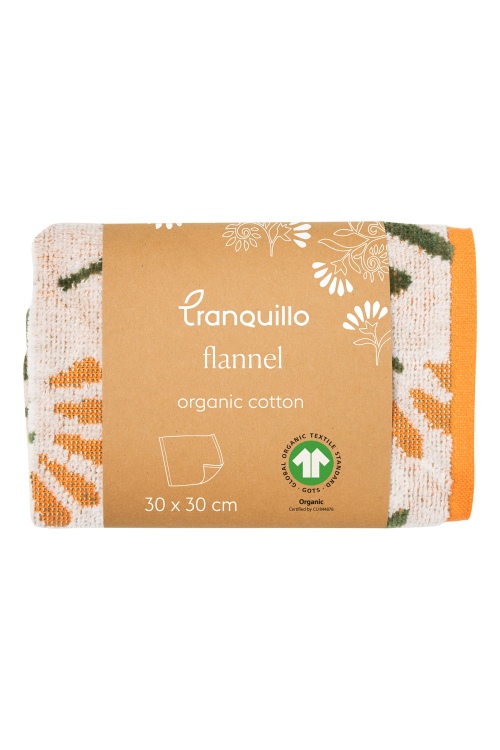 Flannel FLORAL Organic Cotton Washcloths for Luxury Living