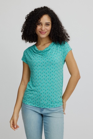 Loose shirt made from EcoVero™ viscose lagoon