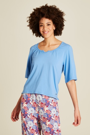 Loose shirt made from EcoVero™ viscose marina