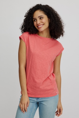 Loose shirt with details coral