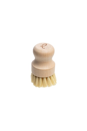 Brosse en bois ronde écologique pour cuisine zéro déchet