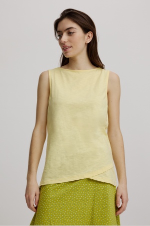 Top in wrap look lemon