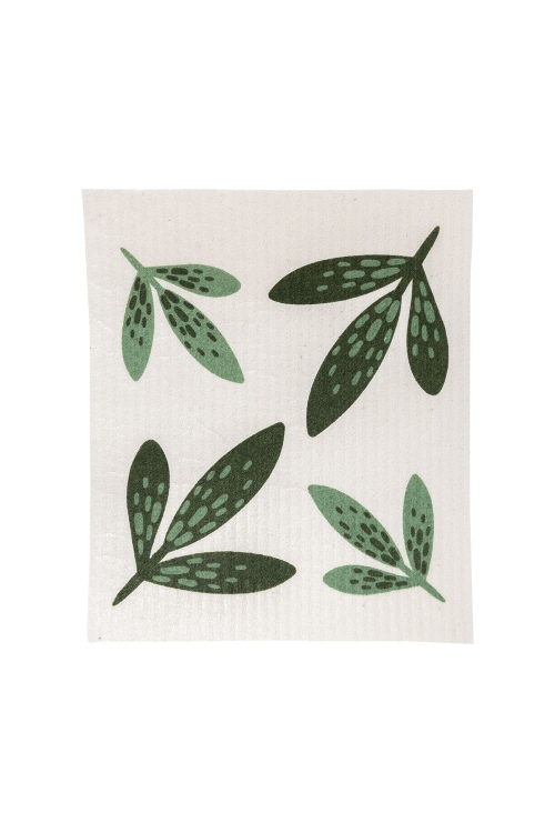 Eco Sponge Cloth Set of 3: Leaves Design