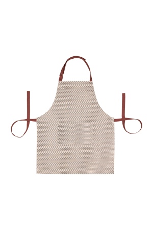 Tablier rustique MOTIF en coton bio GOTS