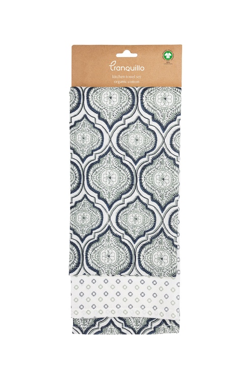 Oriental Tea Towel Set of 2 - Organic Cotton