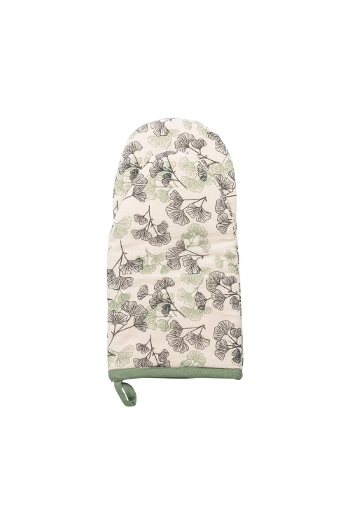 Oven Glove LEAVES in Organic Cotton for Eco Kitchens