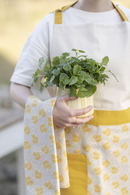 Grembiule cucina BOHO CHIC in cotone bio con tasca