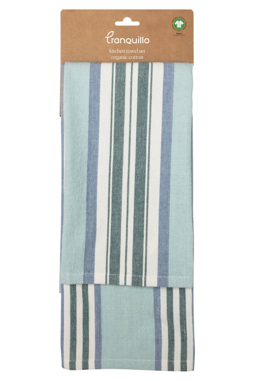 Striped Organic Cotton Tea Towels (Set of 2)