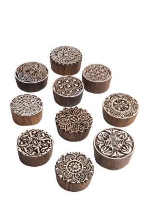 Eco-friendly Wooden Stamp ROUND for Art & Crafts