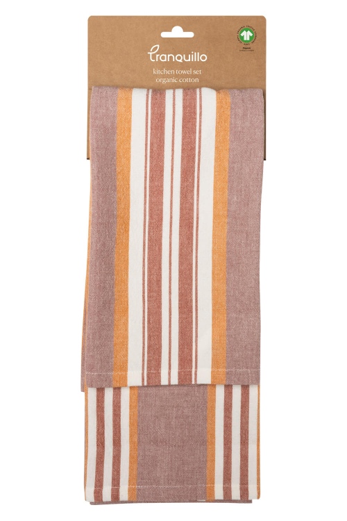 STRIPES Organic Cotton Tea Towel Set of 2