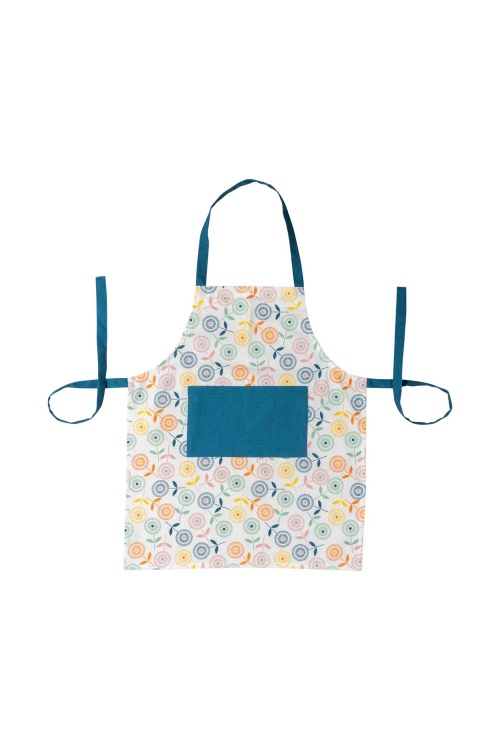 Flower Kitchen Apron for Kids - Organic Cotton