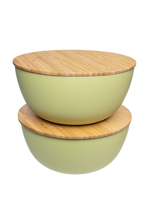 Lime Bowl with Bamboo Lid, Eco-Friendly 18.5 cm