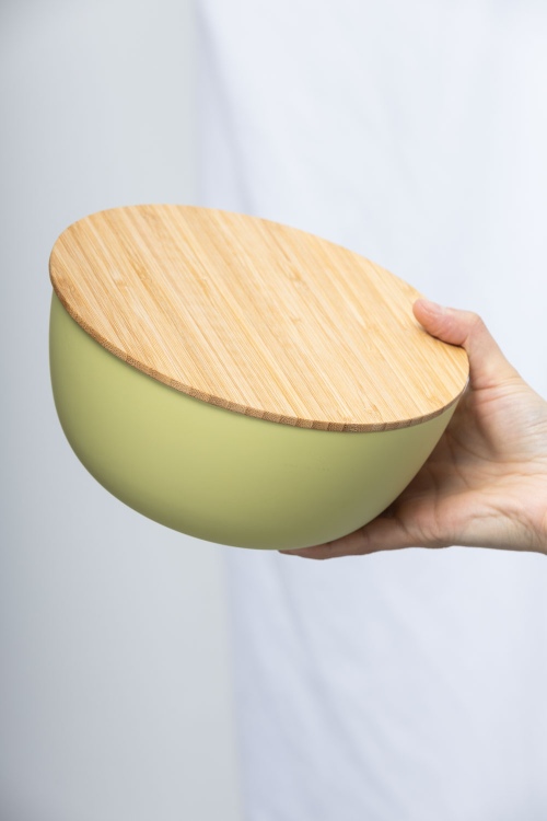 Lime Bowl with Bamboo Lid, Eco-Friendly 18.5 cm