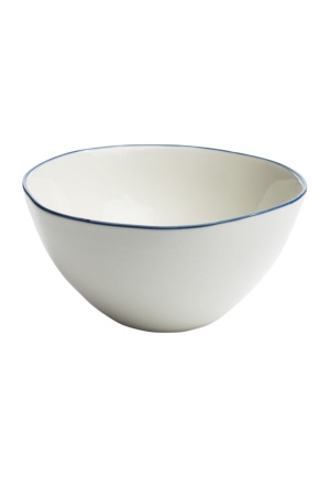 Porcelænsskål CLASSIC 15,4 cm med blå kant